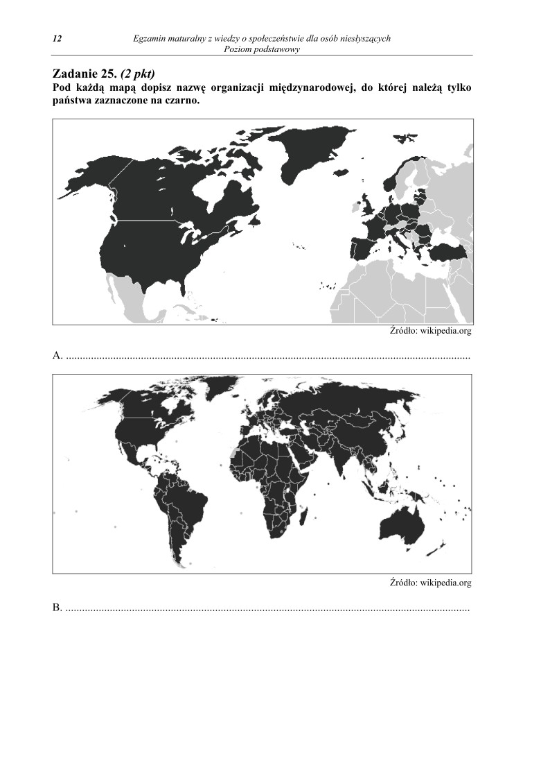 Pytania - wiedza o spoleczenstwie dla osob nieslyszacych, matura 2012-strona-12