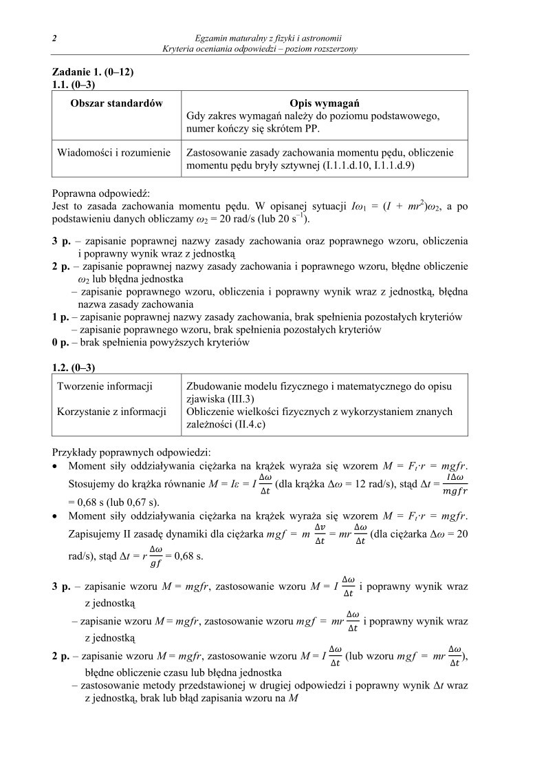 Odpowiedzi - fizyka, p. rozszerzony, matura 2012-strona-02