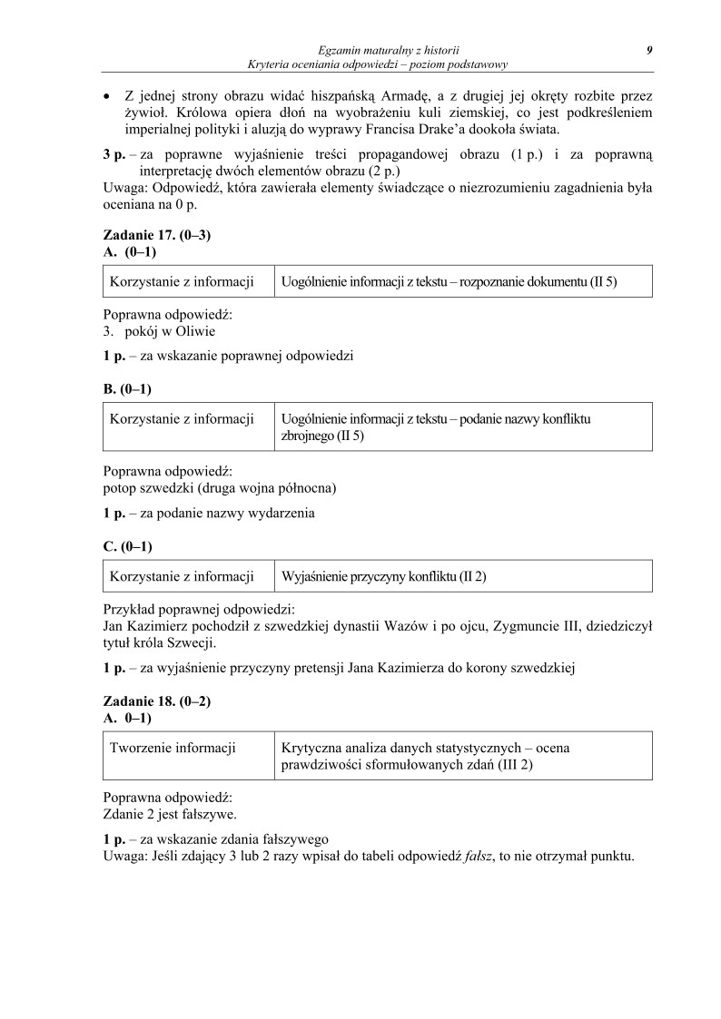 Odpowiedzi - historia, p. podstawowy, matura 2012-strona-09