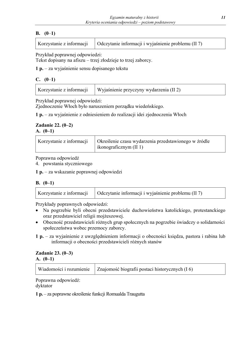 Odpowiedzi - historia, p. podstawowy, matura 2012-strona-11