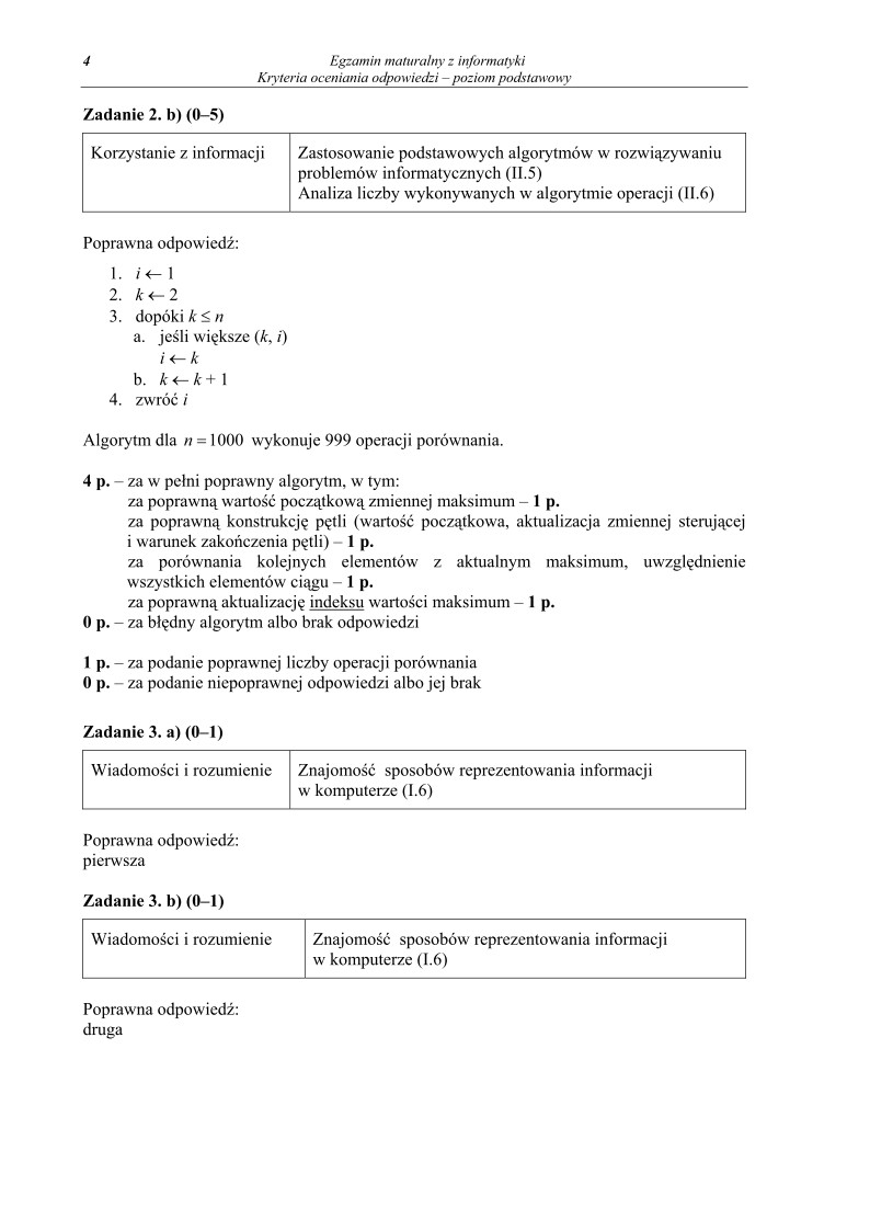 Odpowiedzi - informatyka, p. podstawowy, matura 2012-strona-04