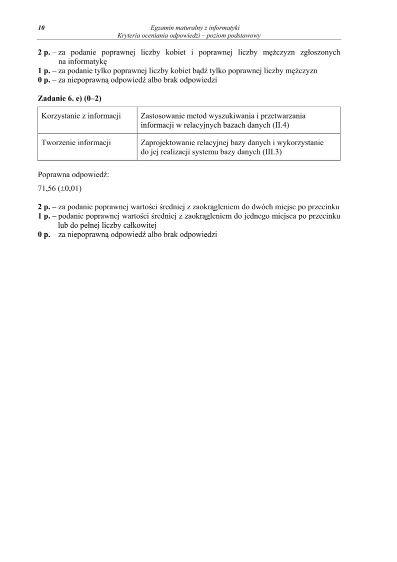Odpowiedzi - informatyka, p. podstawowy, matura 2012-strona-10
