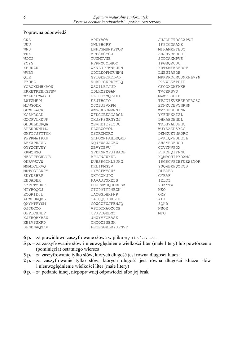 Odpowiedzi - informatyka, p. rozszerzony, matura 2012-strona-06