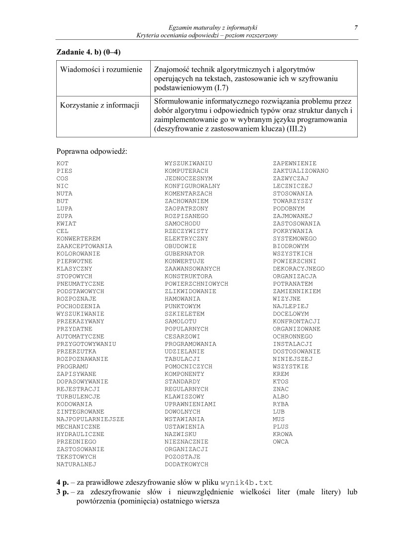Odpowiedzi - informatyka, p. rozszerzony, matura 2012-strona-07