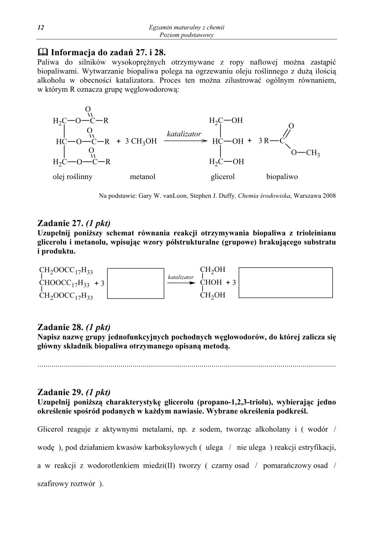 Pytania - chemia, p. podstawowy, matura 2012-strona-12