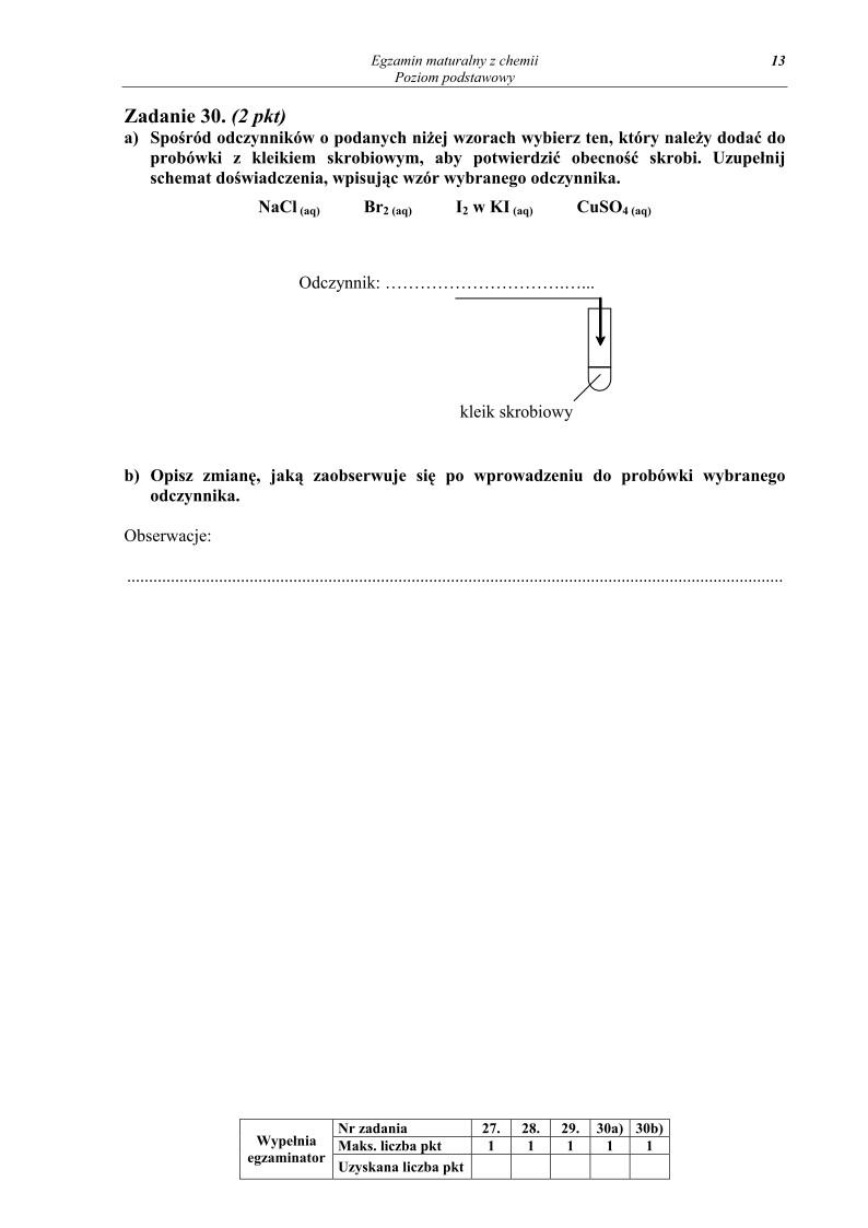 Pytania - chemia, p. podstawowy, matura 2012-strona-13