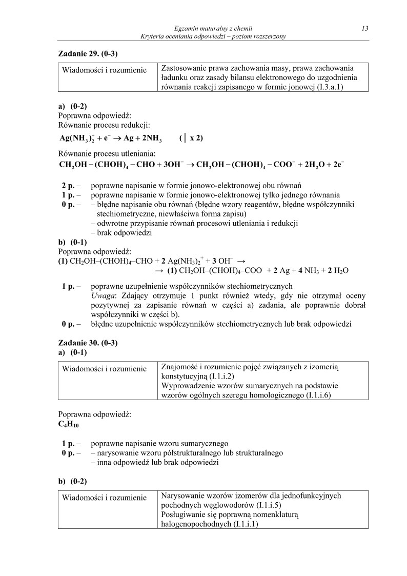 Odpowiedzi - chemia, p. rozszerzony, matura 2012-strona-13