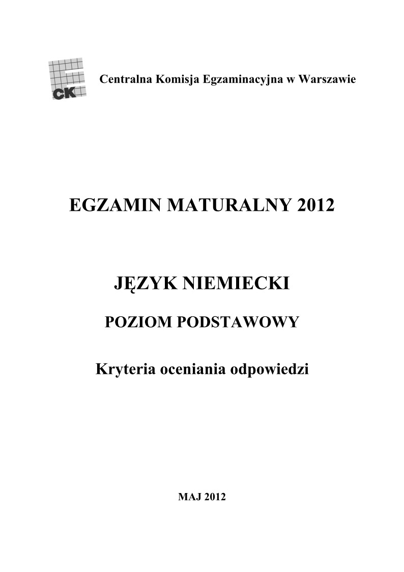 Odpowiedzi - jezyk niemiecki, p. podstawowy, matura 2012-strona-01