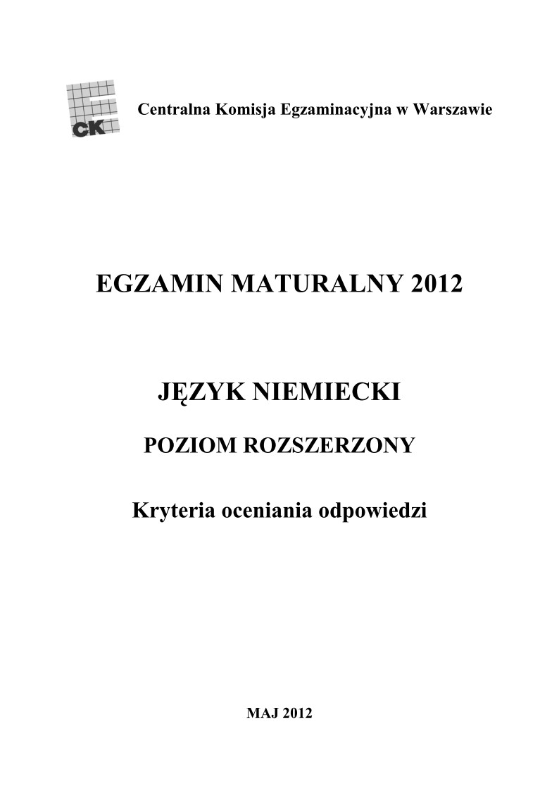 Odpowiedzi - jezyk niemiecki, p. rozszerzony, matura 2012-strona-01