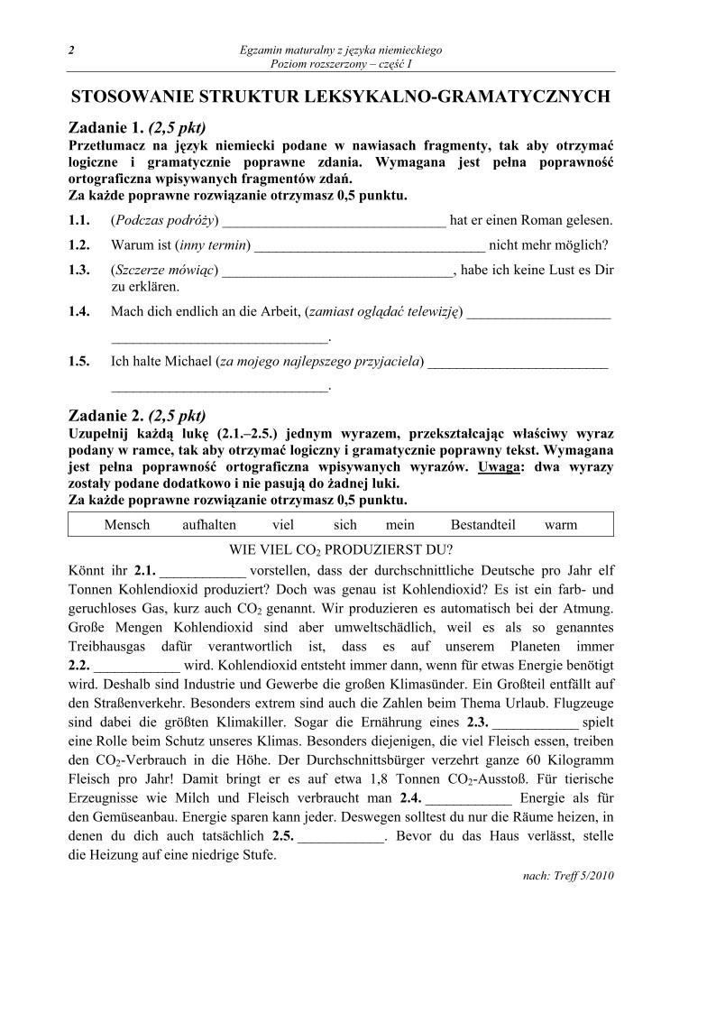 Pytania - jezyk niemiecki, p. rozszerzony, matura 2012-cz1-strona-02