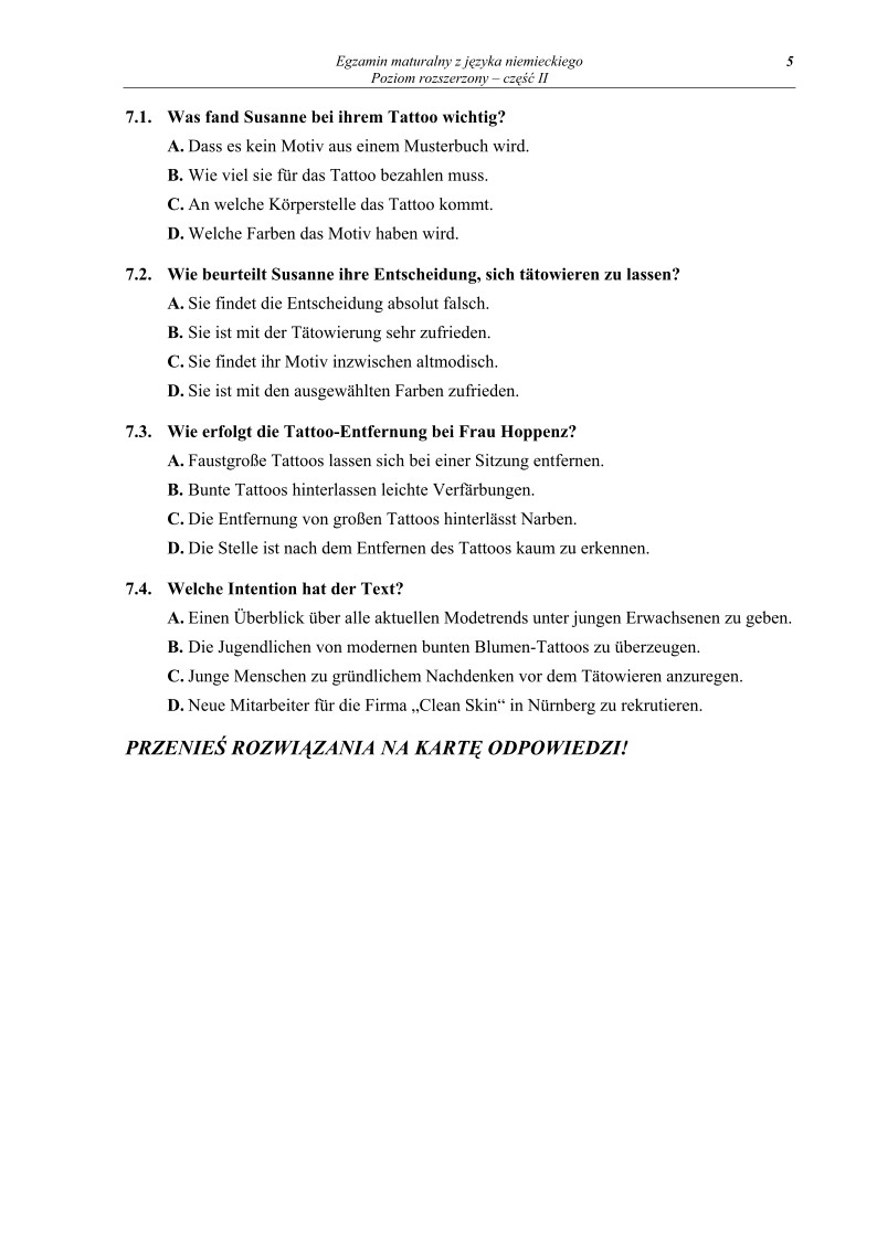 Pytania - jezyk niemiecki, p. rozszerzony, matura 2012-cz2-strona-05