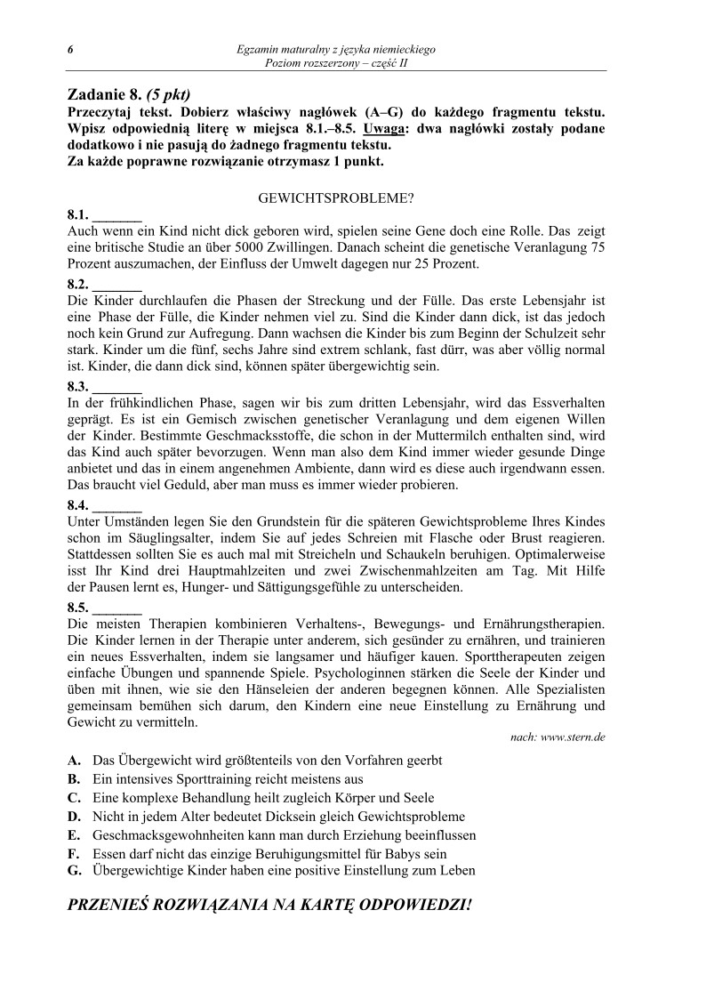 Pytania - jezyk niemiecki, p. rozszerzony, matura 2012-cz2-strona-06