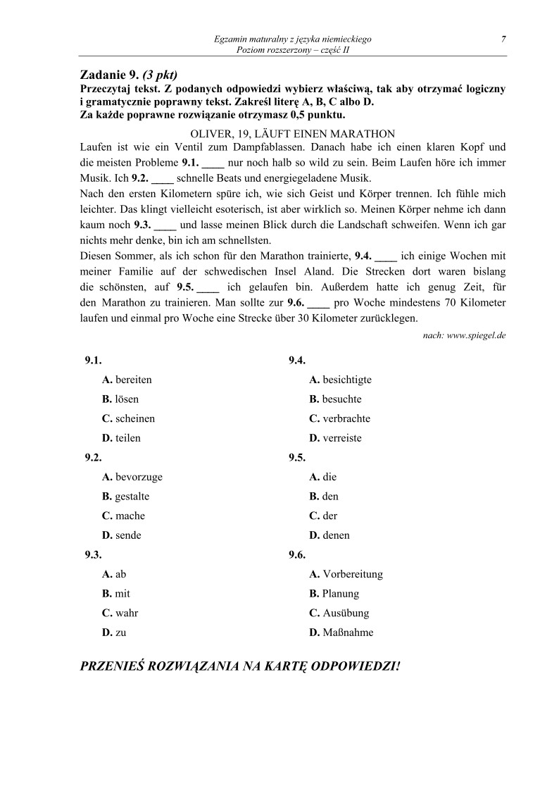 Pytania - jezyk niemiecki, p. rozszerzony, matura 2012-cz2-strona-07
