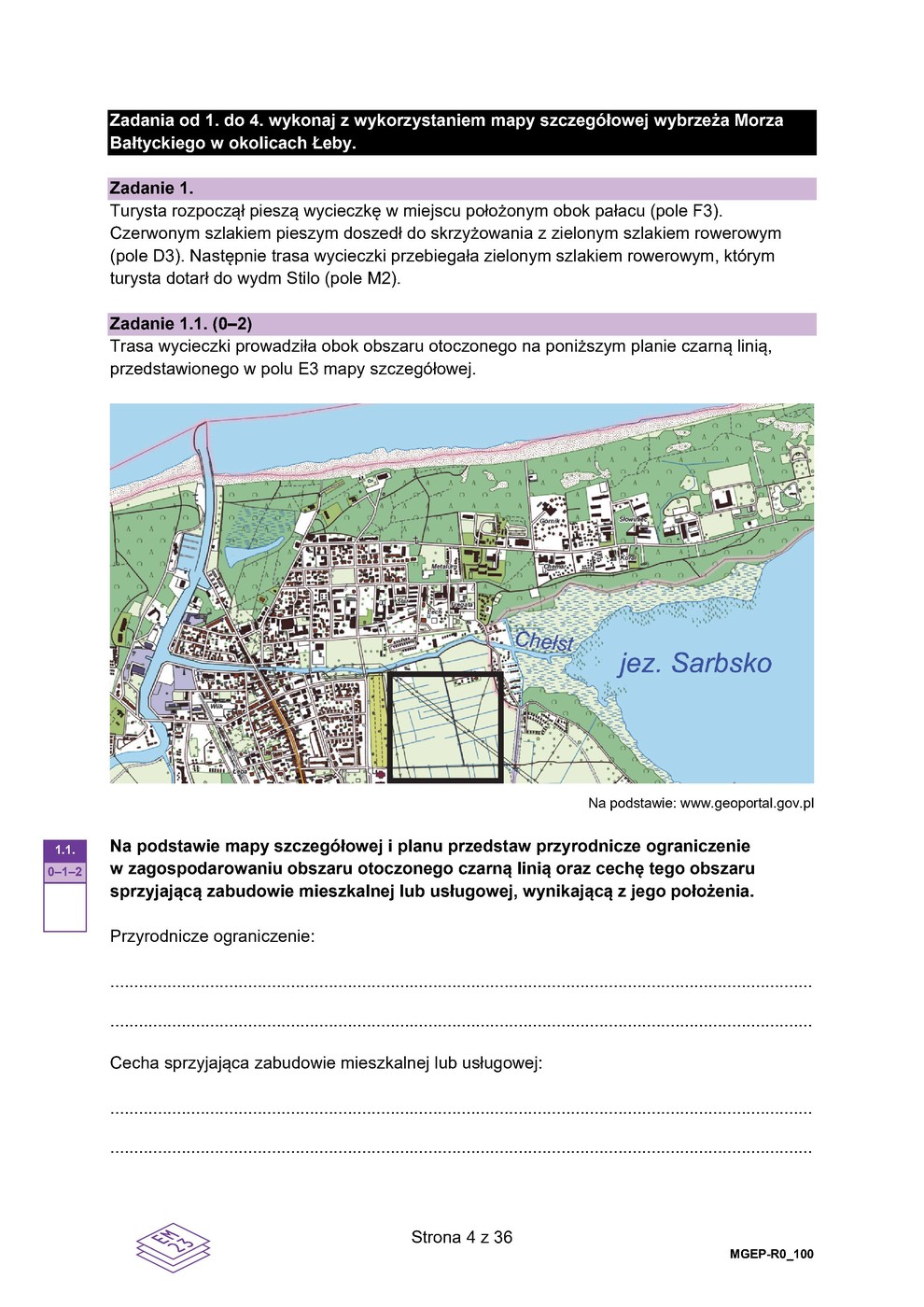 arkusz - geografia - matura 2023 - maj - 0004