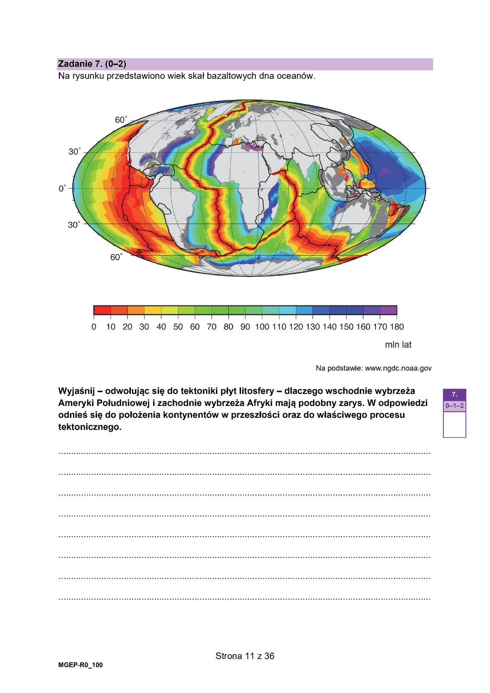 arkusz - geografia - matura 2023 - maj - 0011