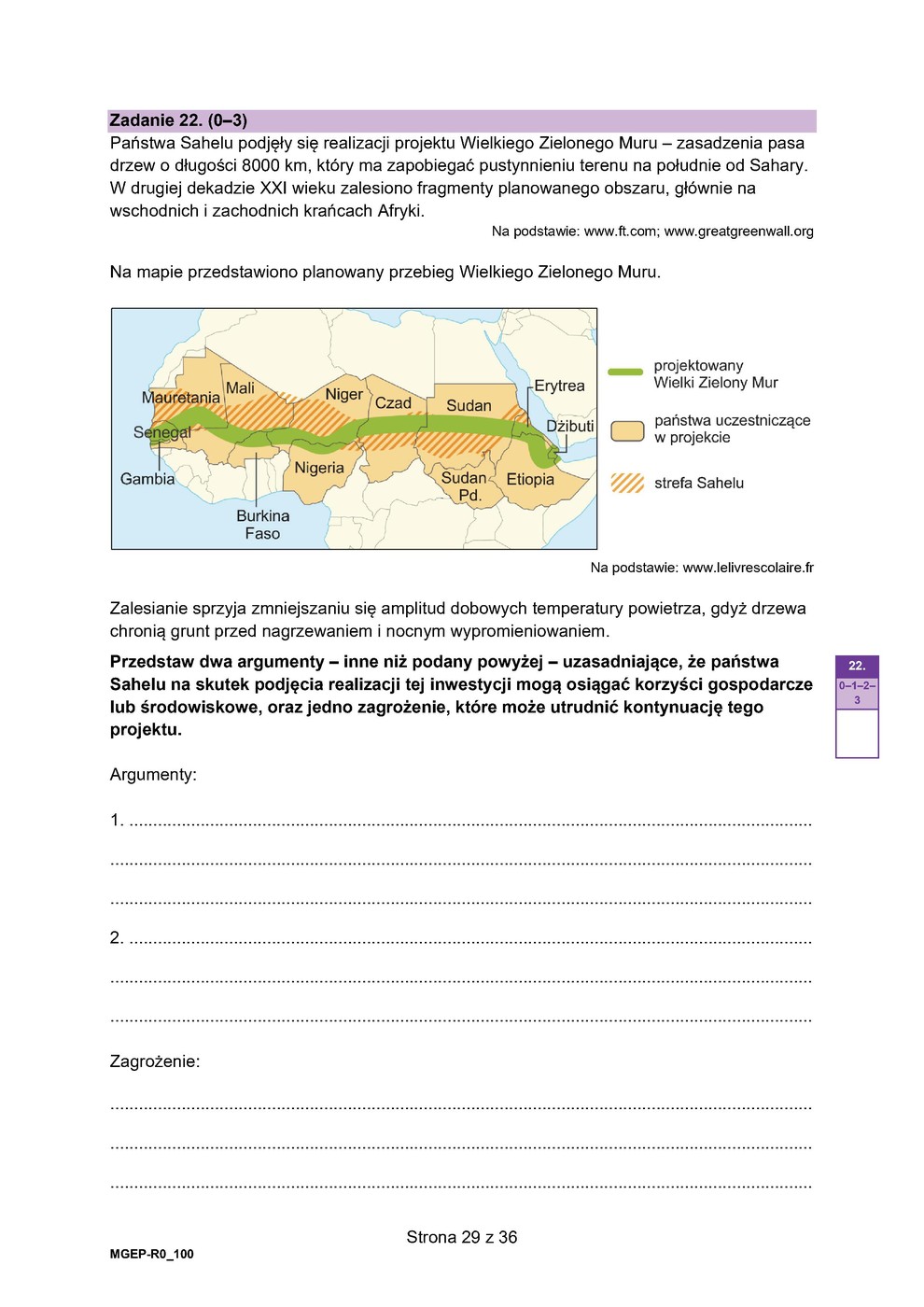 arkusz - geografia - matura 2023 - maj - 0029