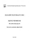 miniatura Odpowiedzi - jezyk niemiecki dla osob nieslyszacych, matura 2012-strona-01