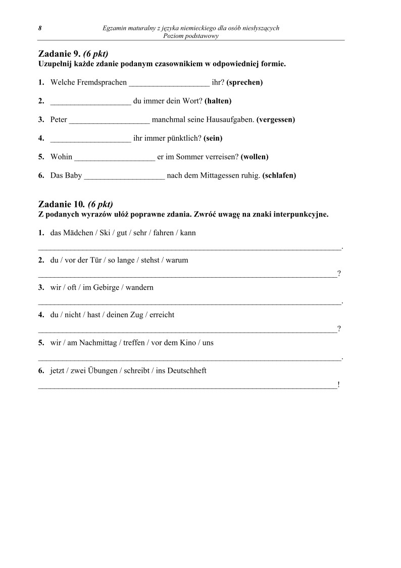 Pytania - jezyk niemiecki dla osob nieslyszacych, matura 2012-strona-08