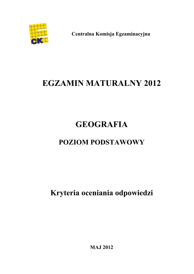 Odpowiedzi - geografia, p. podstawowy, matura 2012-strona-01