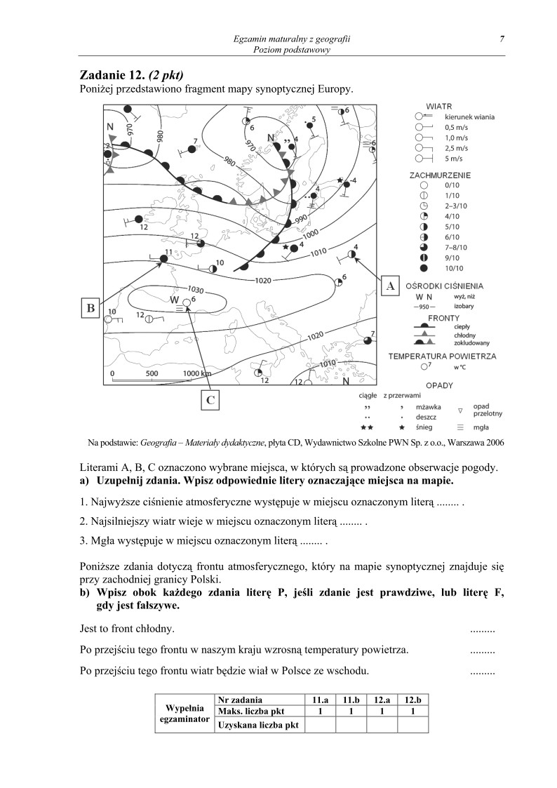 Pytania - geografia, p. podstawowy, matura 2012-strona-07