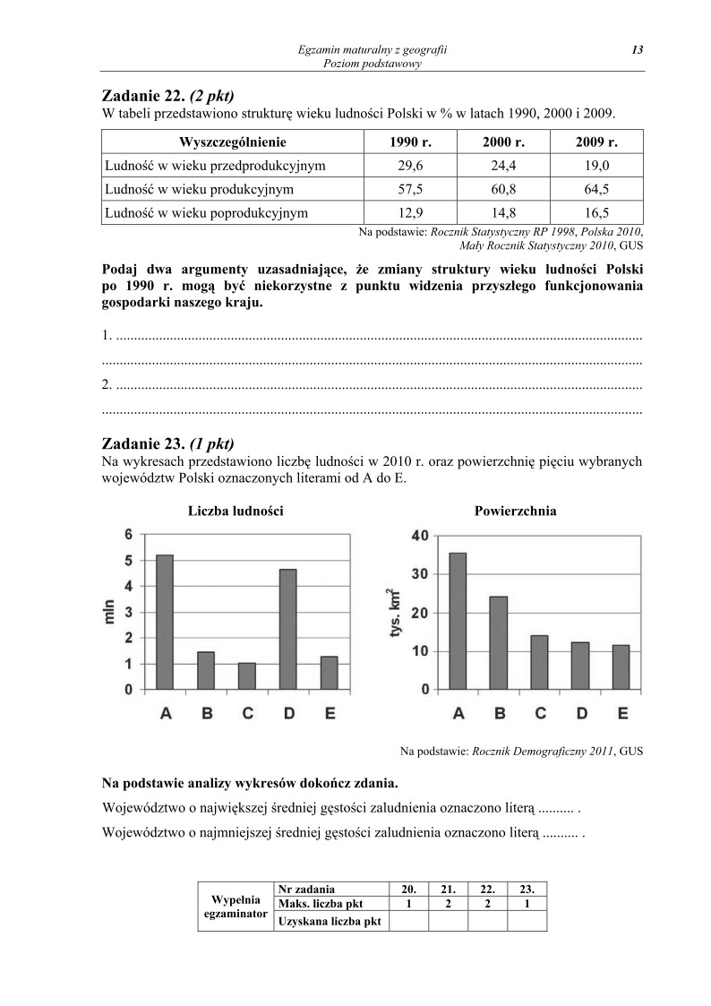 Pytania - geografia, p. podstawowy, matura 2012-strona-13