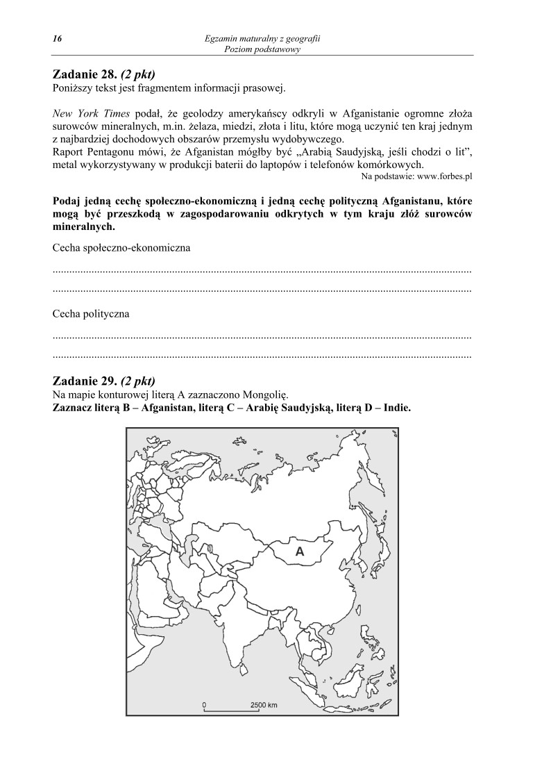Pytania - geografia, p. podstawowy, matura 2012-strona-16