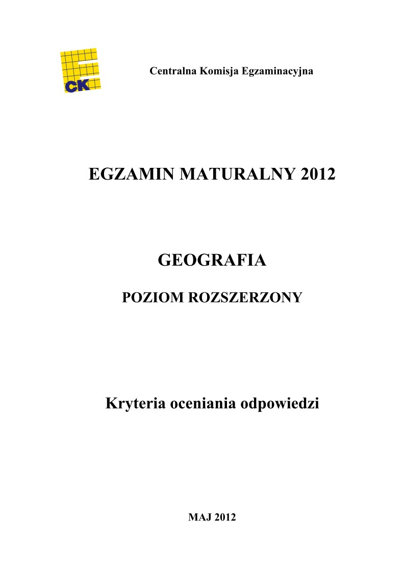 Odpowiedzi - geografia, p. rozszerzony, matura 2012-strona-01