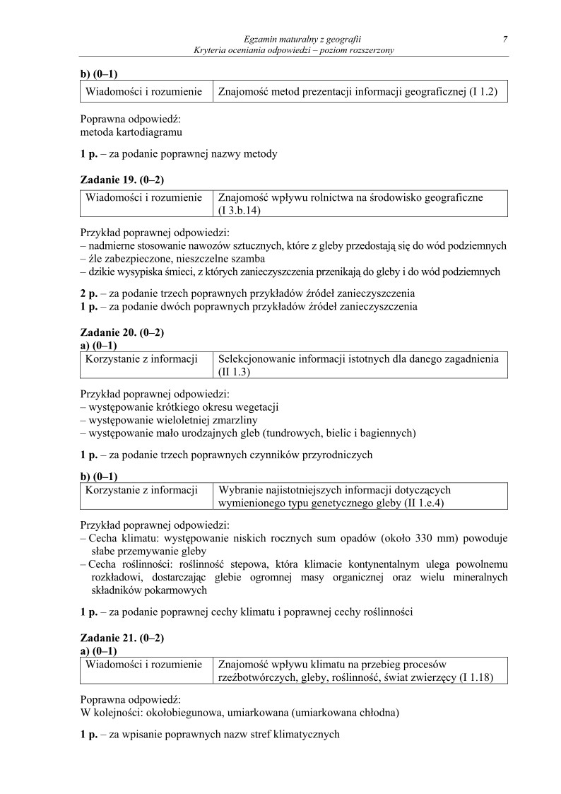 Odpowiedzi - geografia, p. rozszerzony, matura 2012-strona-07