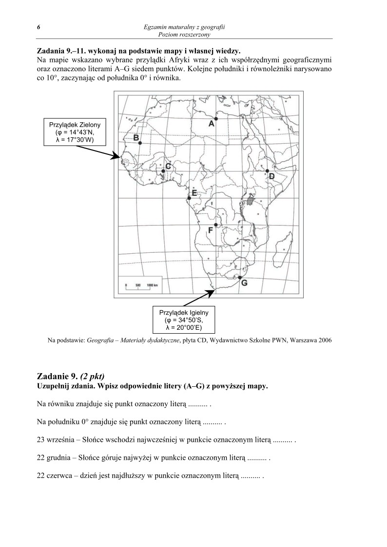 Pytania - geografia, p. rozszerzony, matura 2012-strona-06