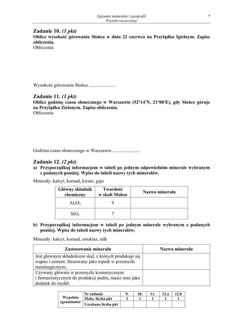 Pytania - geografia, p. rozszerzony, matura 2012-strona-07