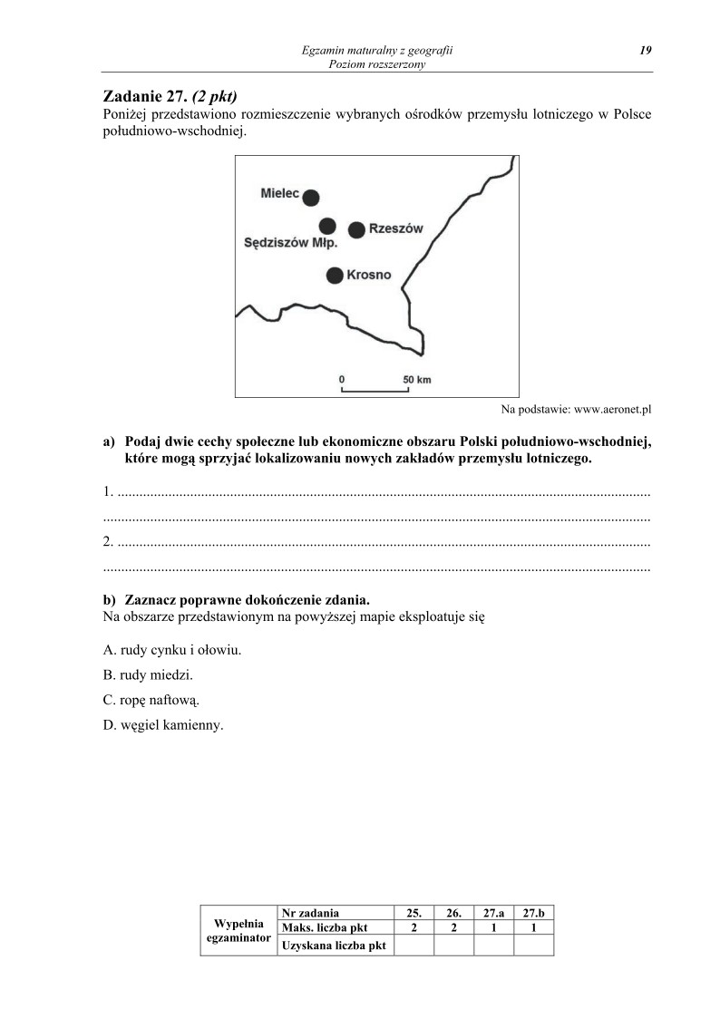 Pytania - geografia, p. rozszerzony, matura 2012-strona-19
