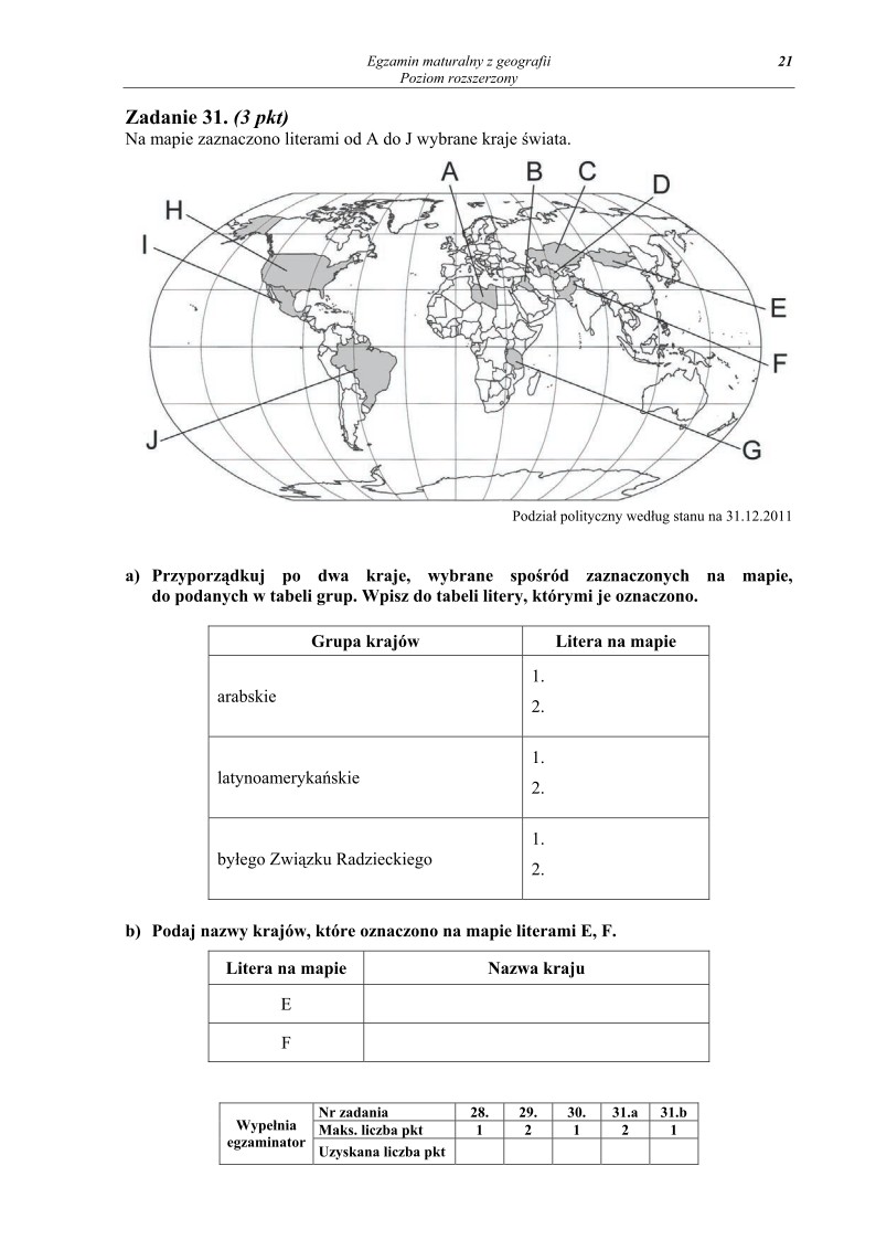 Pytania - geografia, p. rozszerzony, matura 2012-strona-21