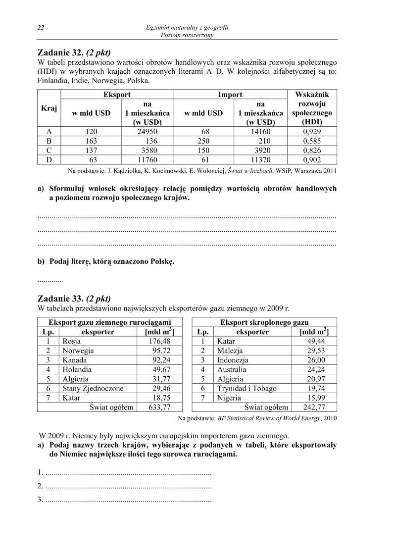 Pytania - geografia, p. rozszerzony, matura 2012-strona-22