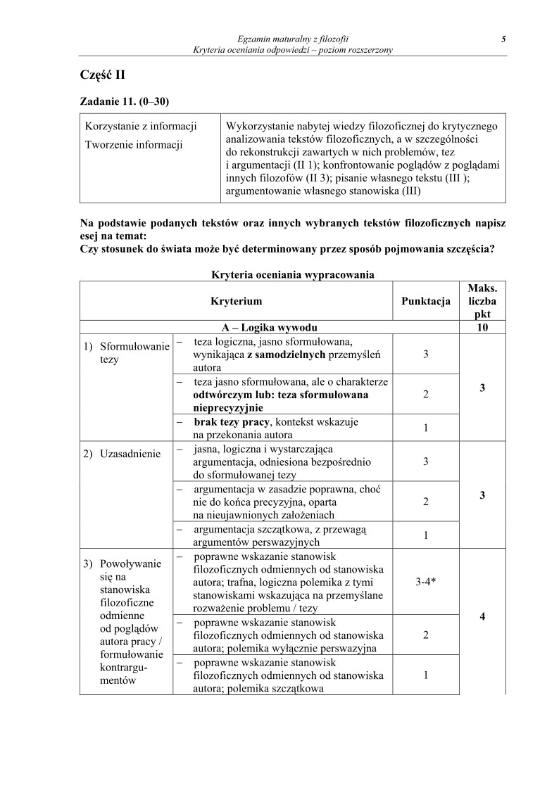 Odpowiedzi - filozofia, p. rozszerzony, matura 2012-strona-05