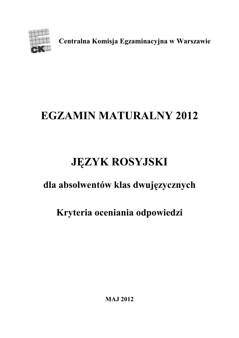 Odpowiedzi - jezyk rosyjski dla kalas dwujezycznych, matura 2012-strona-01