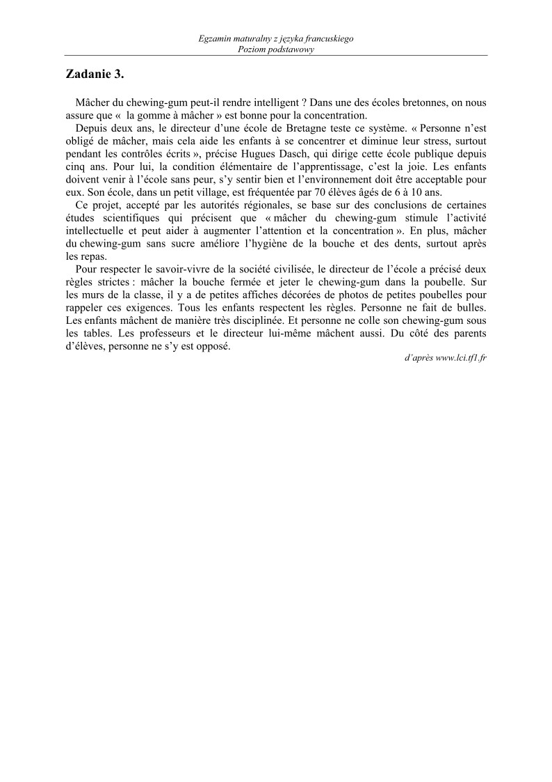 Transkrypcja - jezyk francuski, p. podstawowy, matura 2012-strona-02