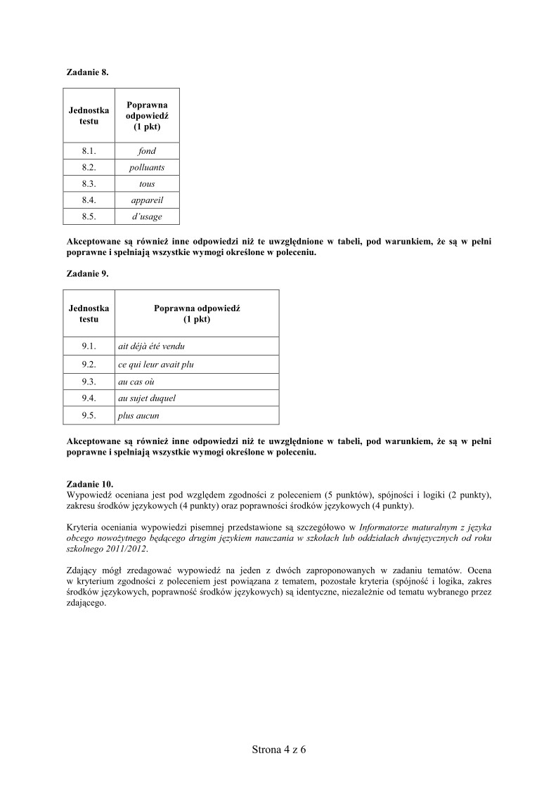 Odpowiedzi - jezyk francuski dla klas dwujezycznych, matura 2012-strona-04