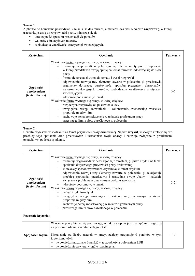 Odpowiedzi - jezyk francuski dla klas dwujezycznych, matura 2012-strona-05