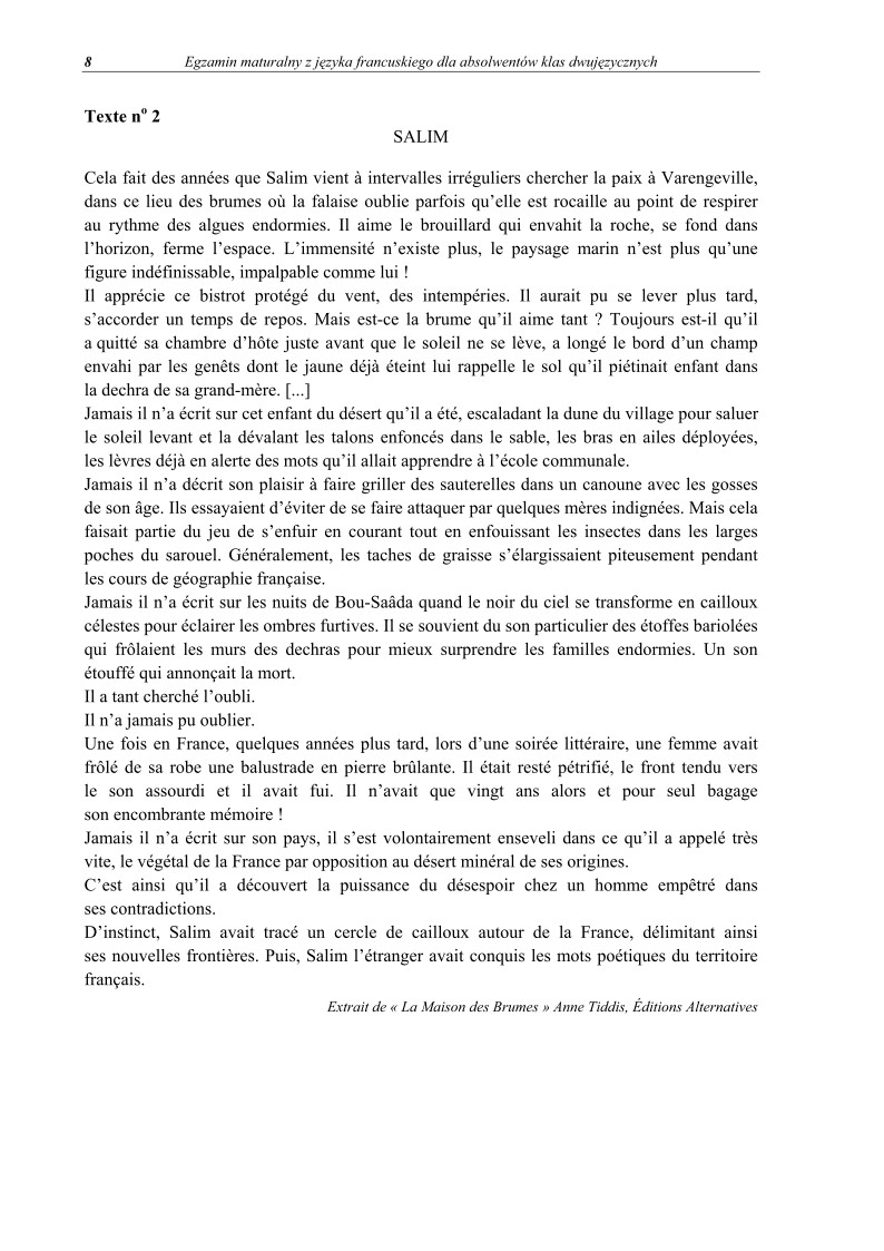 Pytania - jezyk francuski dla klas dwujezycznych, matura 2012-strona-08