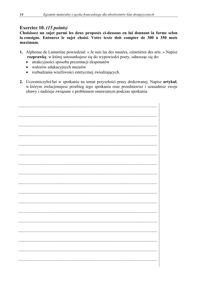 Pytania - jezyk francuski dla klas dwujezycznych, matura 2012-strona-14