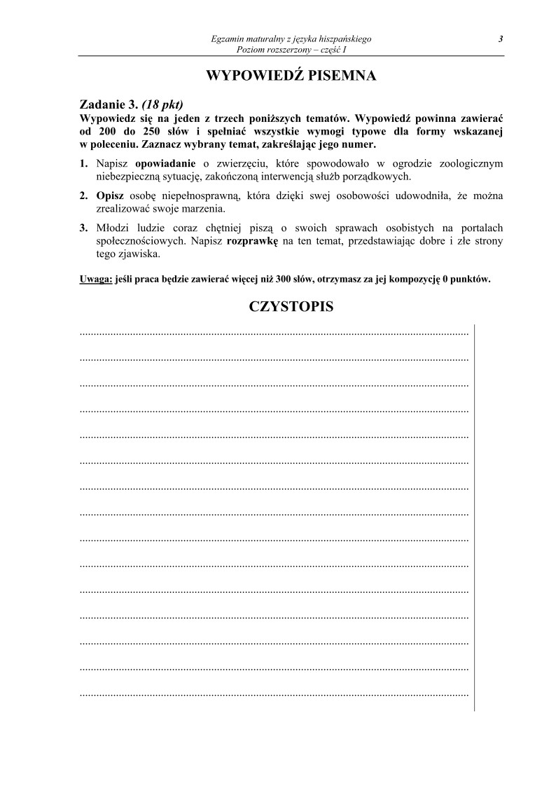 Pytania - jezyk hiszpanski, p. rozszerzony, matura 2012-cz1-strona-03