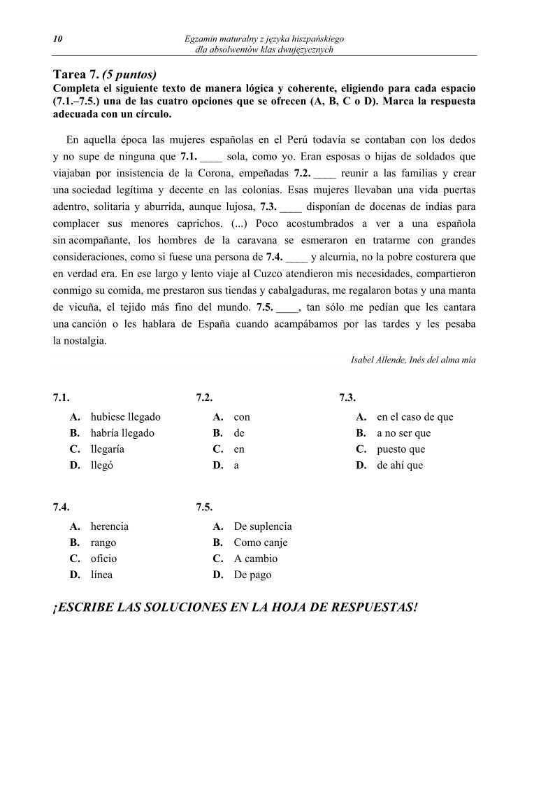 Pytania - jezyk hiszpanski dla klas dwujezycznych, matura 2012-strona-10