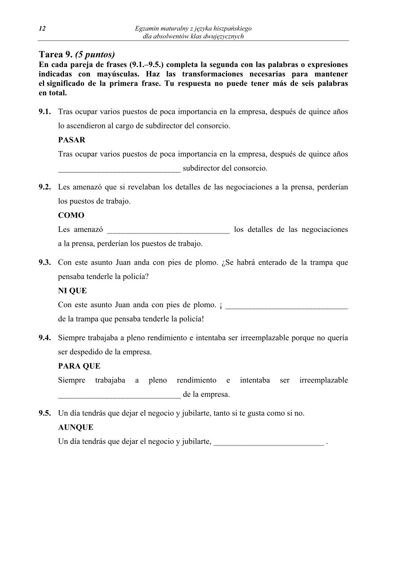 Pytania - jezyk hiszpanski dla klas dwujezycznych, matura 2012-strona-12