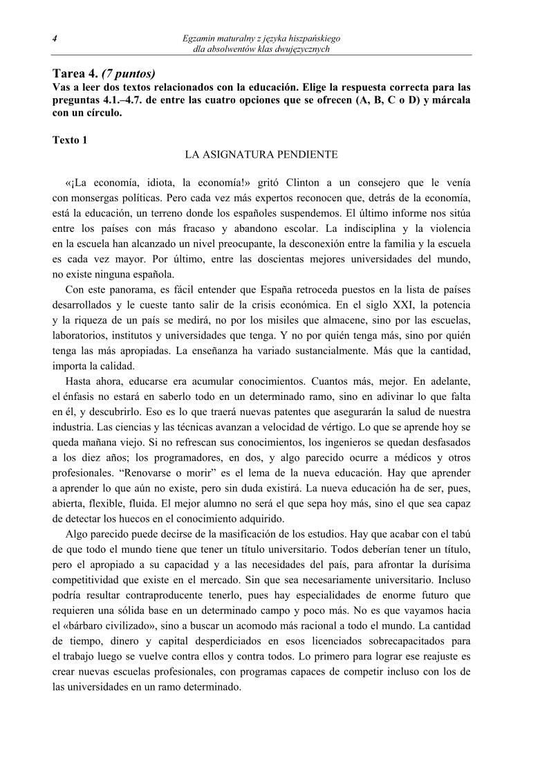 Pytania - jezyk hiszpanski dla klas dwujezycznych, matura 2012-strona-04