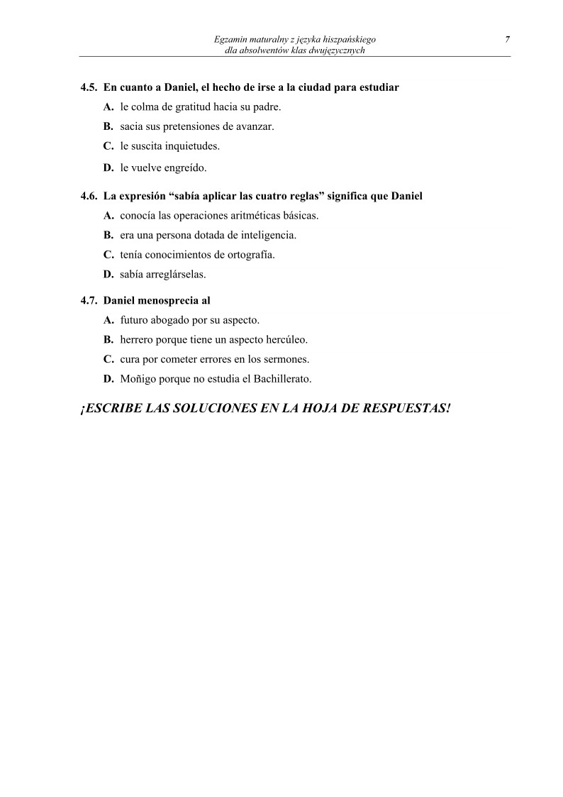 Pytania - jezyk hiszpanski dla klas dwujezycznych, matura 2012-strona-07