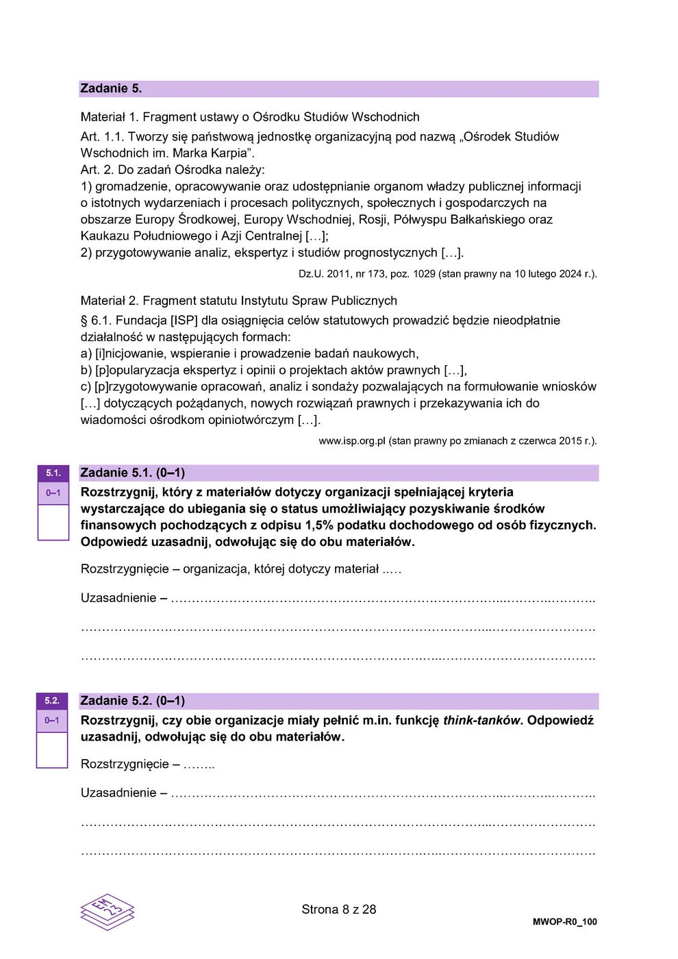 arkusz - WOS - matura 2024 - maj - 0008