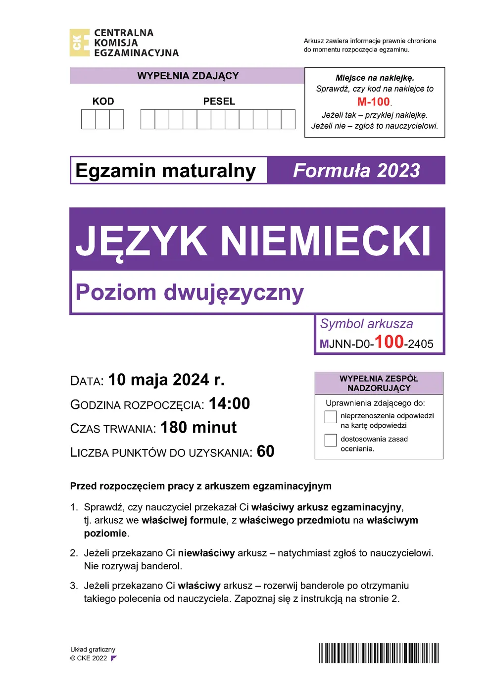arkusz - niemiecki dwujęzyczny - matura 2024 - maj - 0001