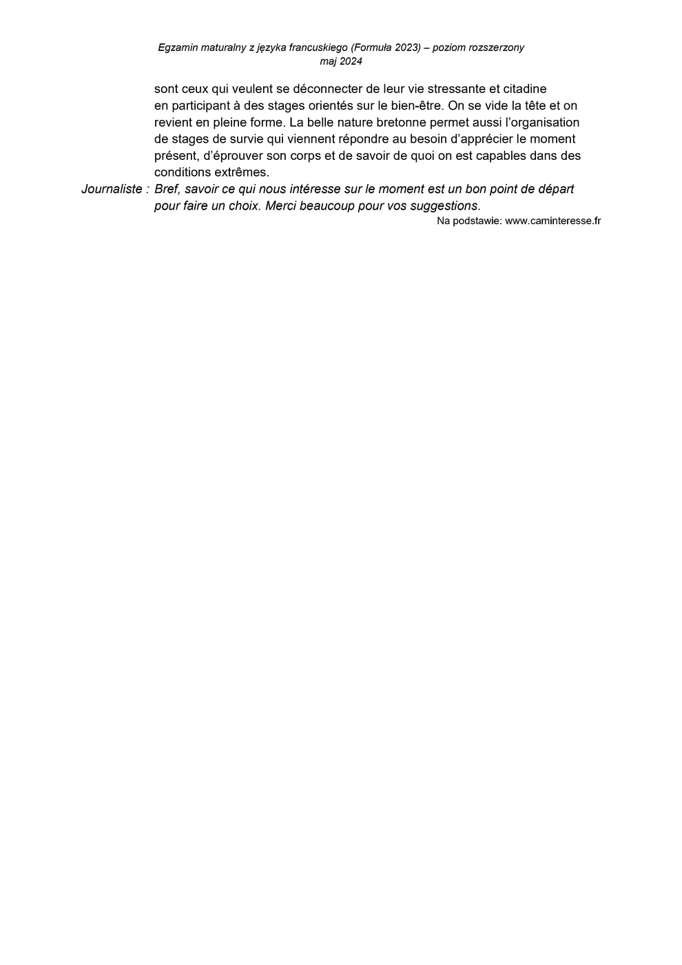transkrypcja - francuski rozszerzony - matura 2024 - maj - 0004
