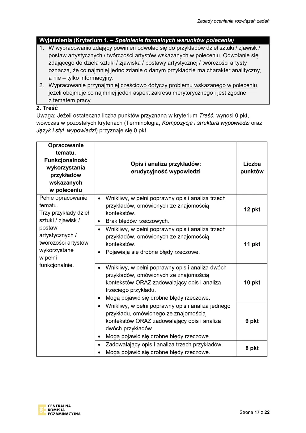 odpowiedzi  - historia sztuki - matura 2023 - maj - 0017