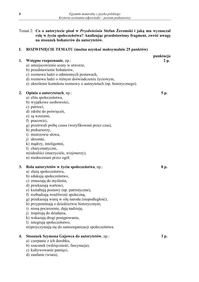 odpowiedzi - j. polski, p. podstawowy, matura 2013-strona-08